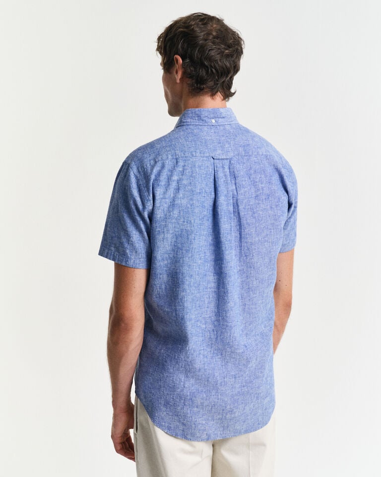 Gant Camisa Regular Fit de manga corta en algodón y lino Solo hoy