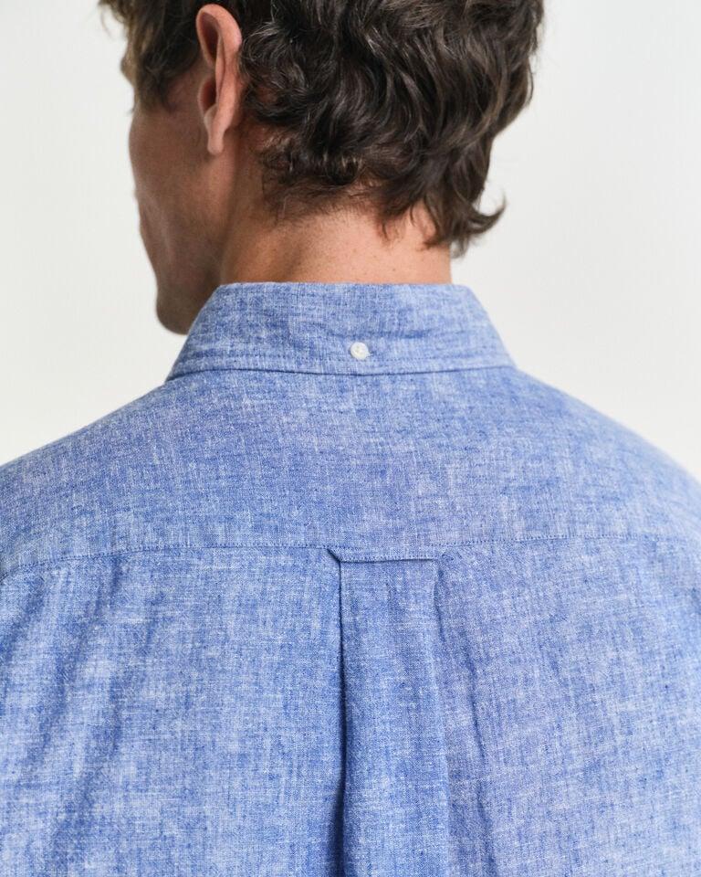 Gant Camisa Regular Fit de manga corta en algodón y lino Solo hoy