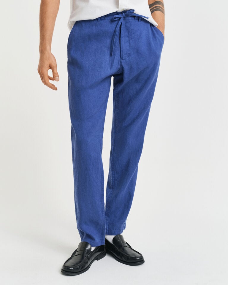 Gant Pantalones Relaxed Fit de lino con cordón ajustable Promoción trimestral