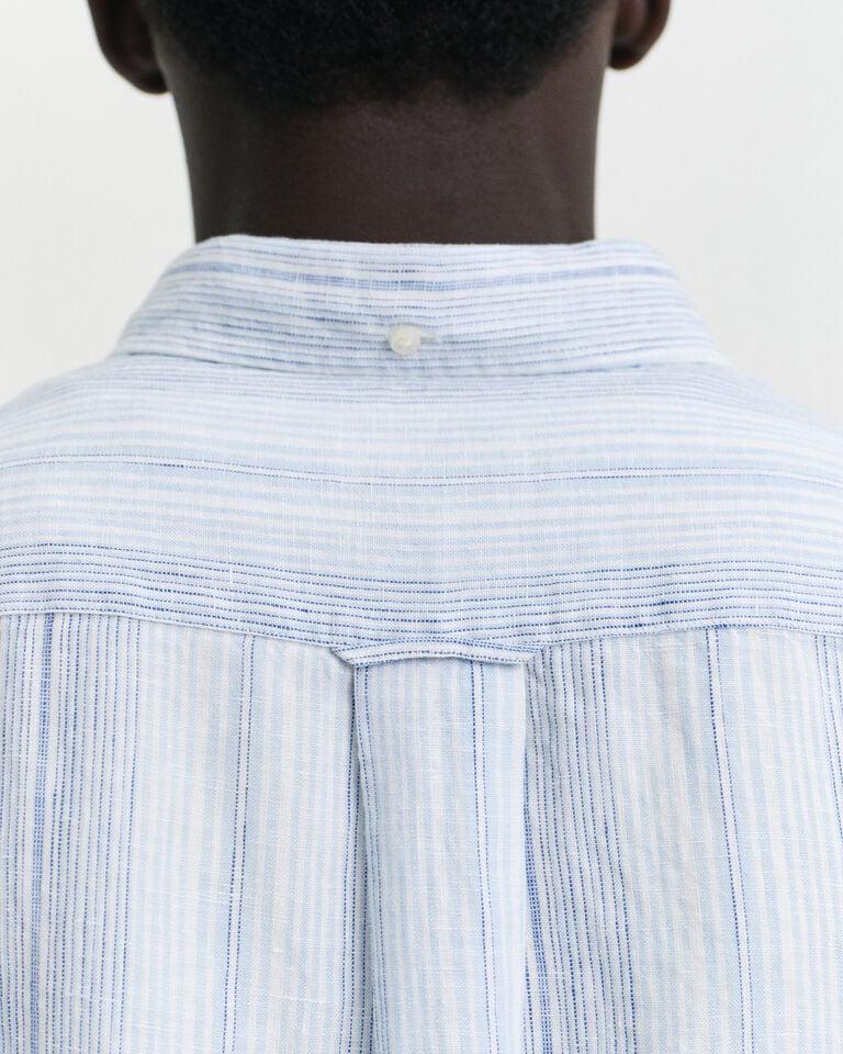Gant Camisa Regular Fit de lino a rayas finas Superdescuento