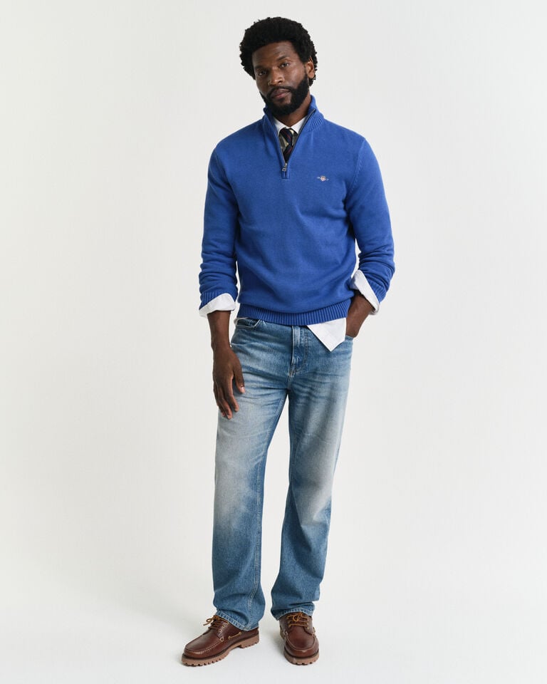 Gant Jersey de algodón con media cremallera Casual Grandes descuentos