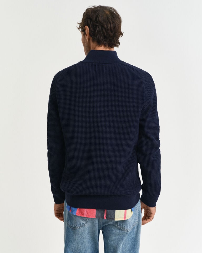 Gant Jersey de algodón con media cremallera y textura Última moda