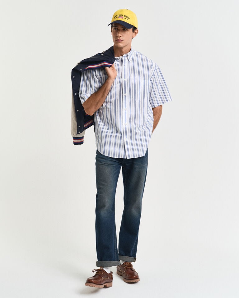 Gant Camisa Relaxed Fit Heritage Poplin de manga corta Rebajas de fin de temporada