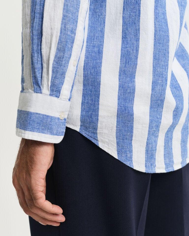 Gant Camisa Regular Fit de lino y algodón a rayas llamativas Tienda