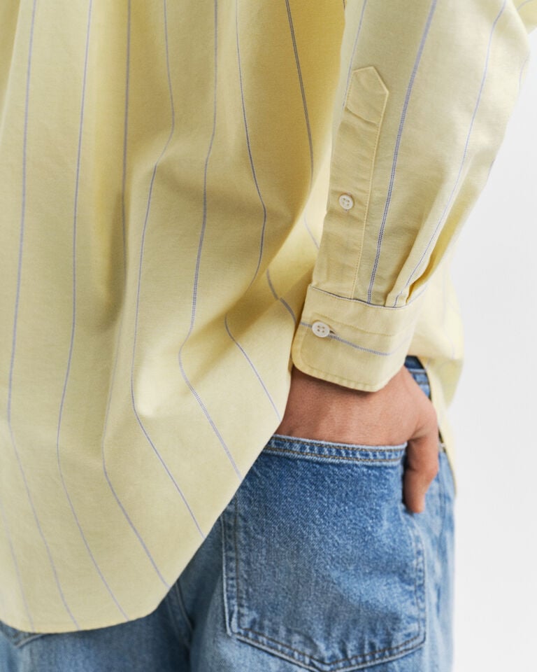Gant Camisa Oxford Relaxed Fit Heritage a rayas Liquidación