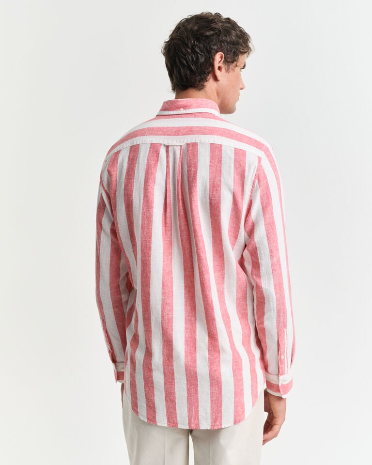 Gant Camisa Regular Fit de lino y algodón a rayas llamativas Envío gratis