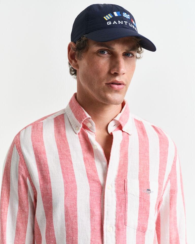 Gant Camisa Regular Fit de lino y algodón a rayas llamativas Envío gratis