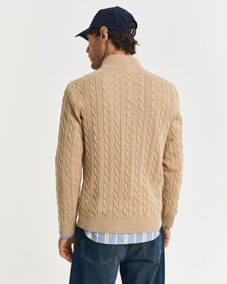 Gant Jersey de punto de ochos de algodón con media cremallera COMPRAR AHORA