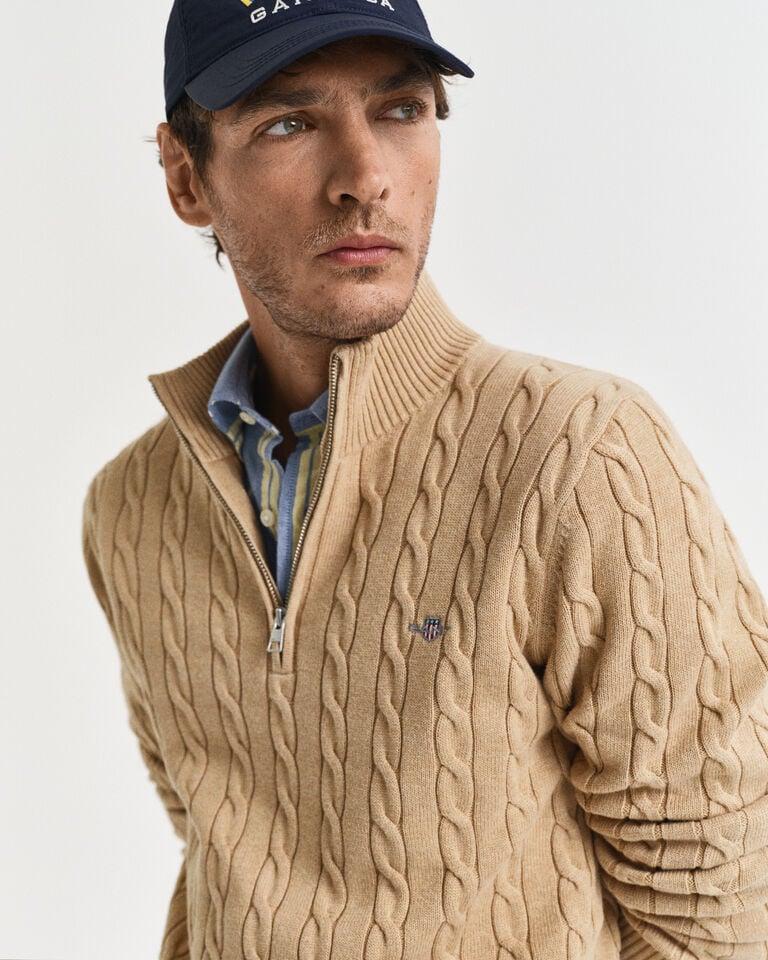 Gant Jersey de punto de ochos de algodón con media cremallera COMPRAR AHORA