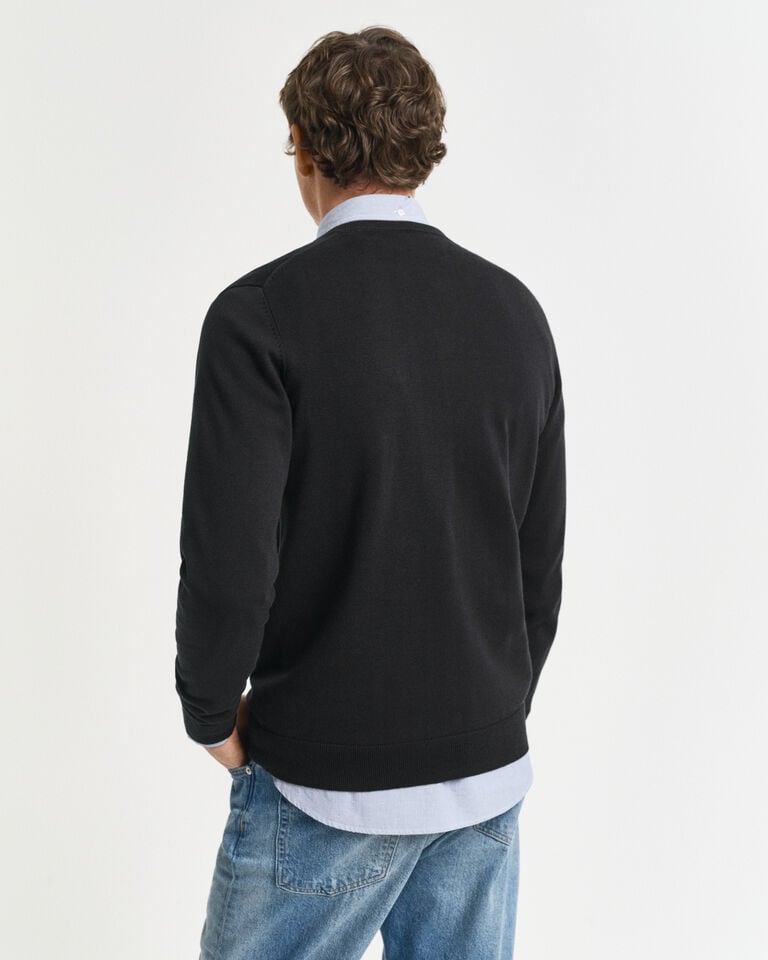 Gant Jersey clásico de algodón con cuello de pico Última moda