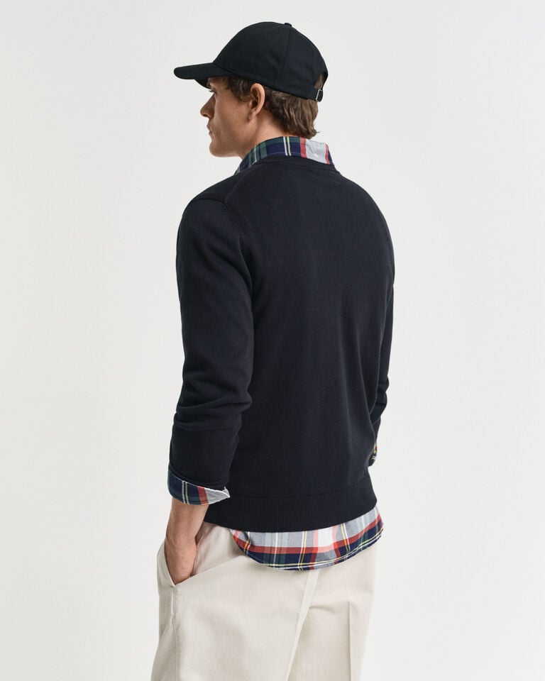 Gant Jersey clásico de algodón con cuello redondo Descuento por venta flash