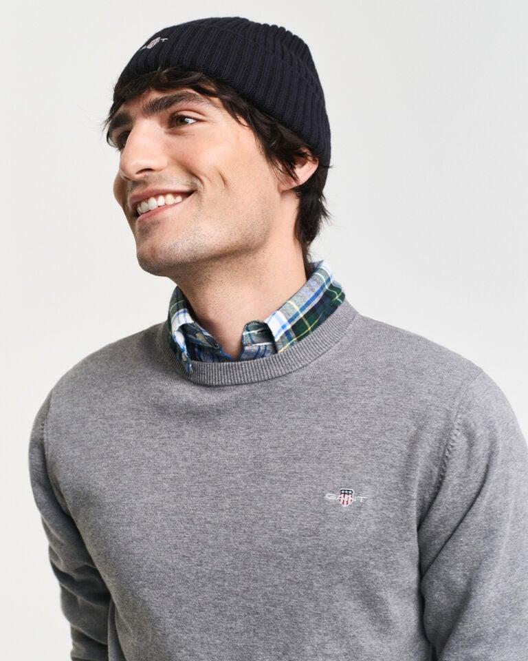 Gant Jersey clásico de algodón con cuello redondo Ofertas de temporada
