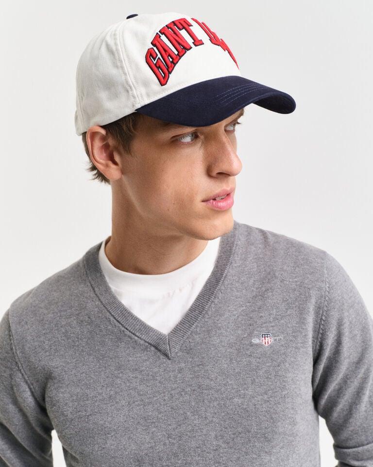 Gant Jersey clásico de algodón con cuello de pico Ofertas especiales