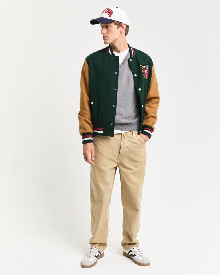 Gant Jersey clásico de algodón con cuello de pico Ofertas especiales