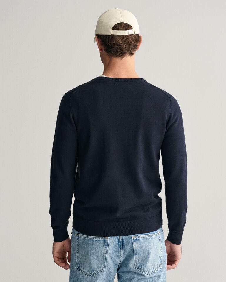 Gant Jersey clásico de algodón con cuello de pico Grandes ahorros