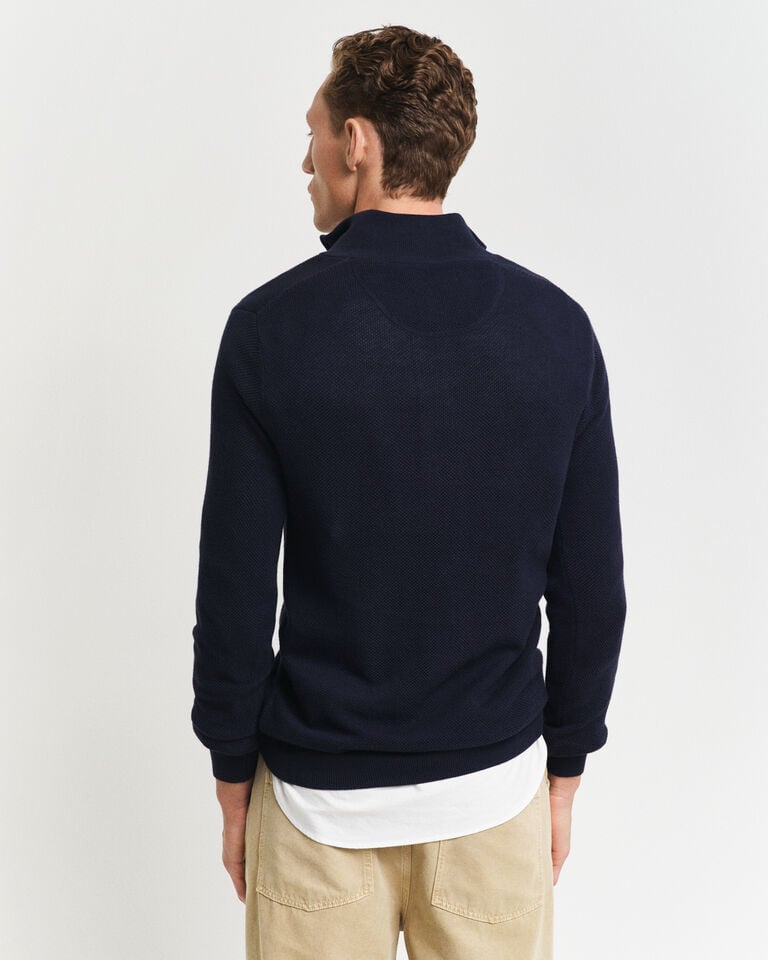 Gant Jersey de piqué de algodón con media cremallera Precio ultrabajo