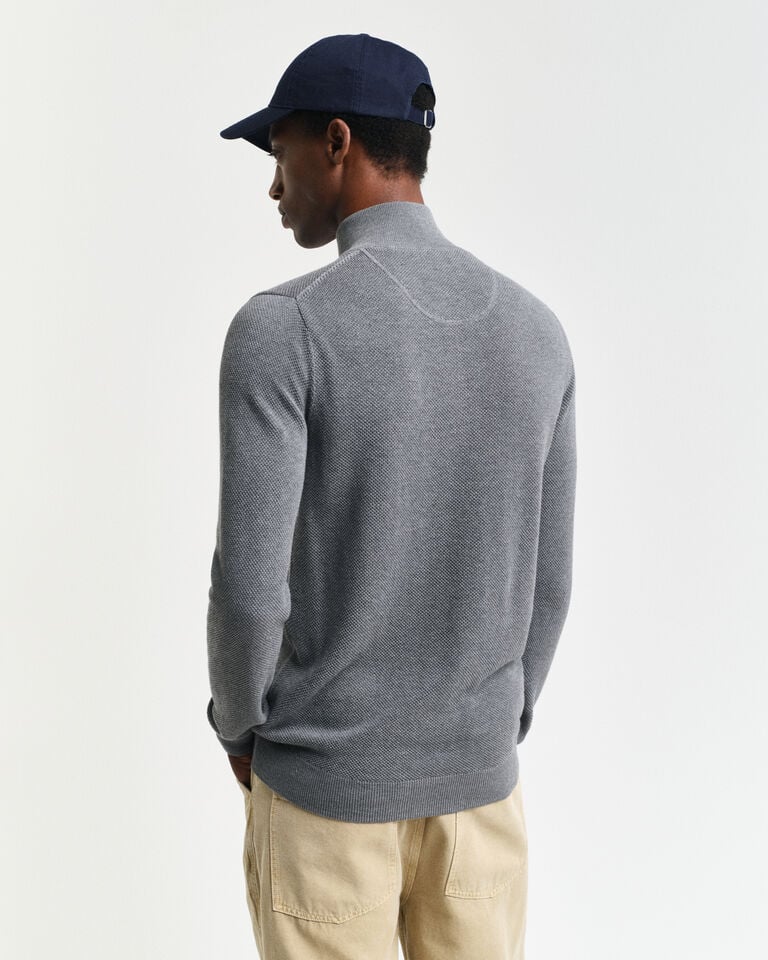 Gant Jersey de piqué de algodón con media cremallera Rebajas