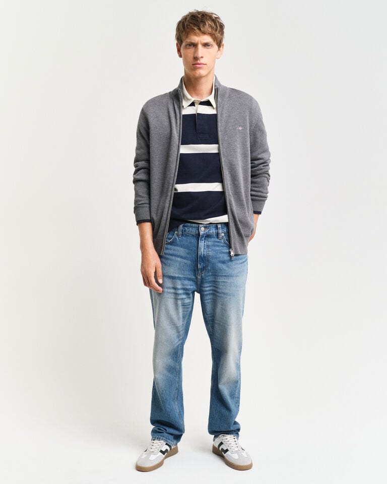 Gant Cárdigan con cremallera Casual Cotton Venta caliente