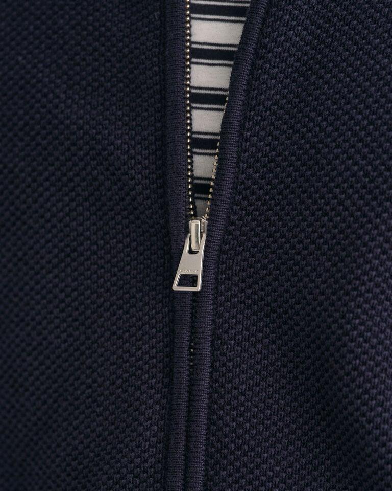 Gant Cárdigan en piqué de algodón con cremallera Gran oferta