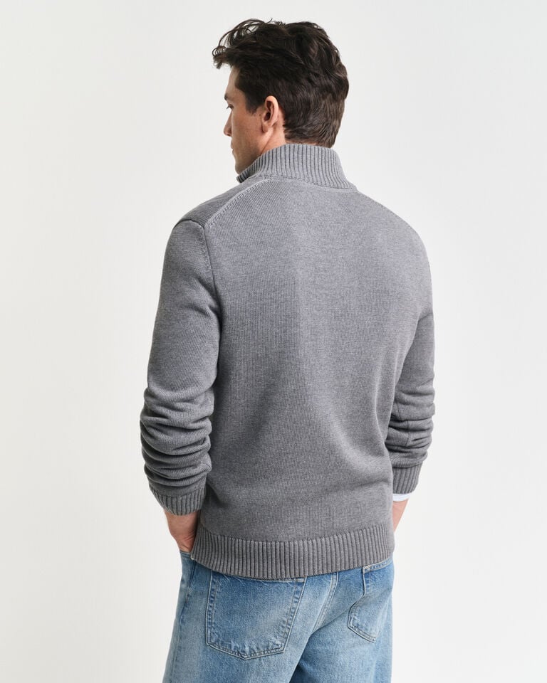 Gant Jersey de algodón con media cremallera Casual Rebajas de fábrica