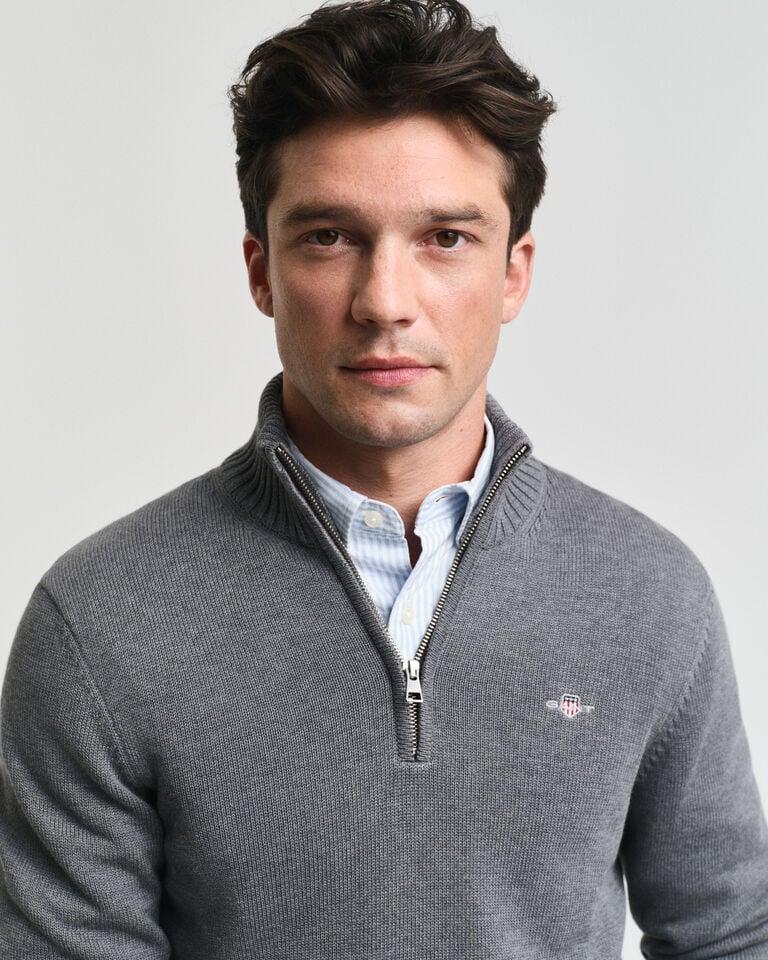 Gant Jersey de algodón con media cremallera Casual Rebajas de fábrica