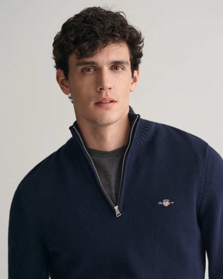Gant Jersey de algodón con media cremallera Casual Los más vendidos