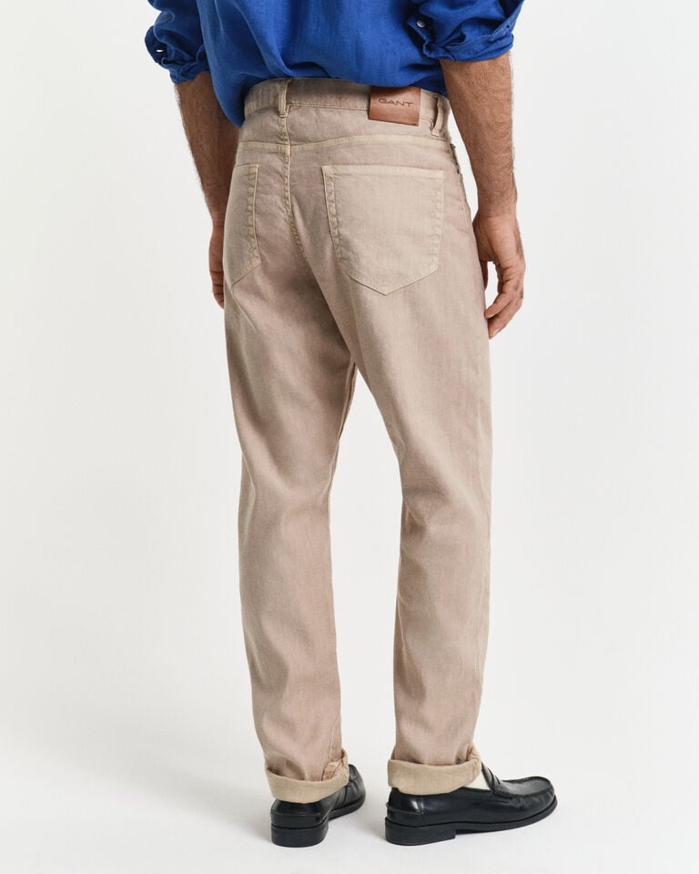 Gant Vaqueros Regular Fit de algodón y lino Tienda