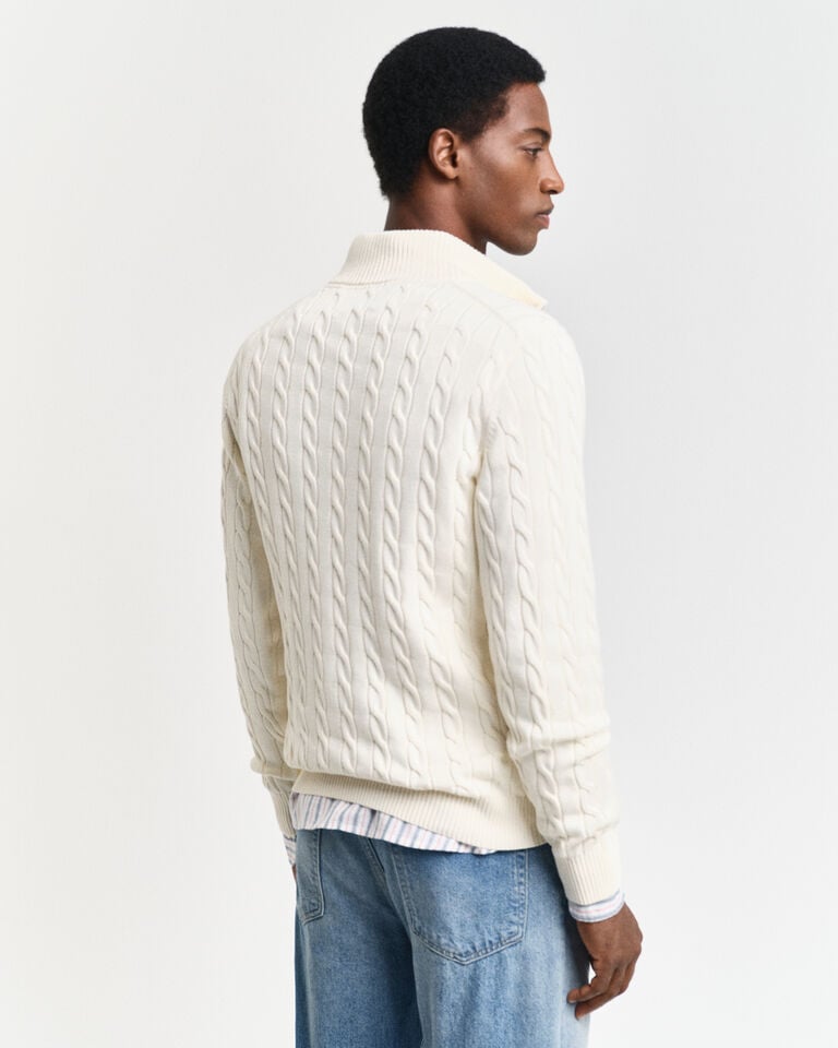 Gant Jersey de punto de ochos de algodón con media cremallera Precios de Black Friday