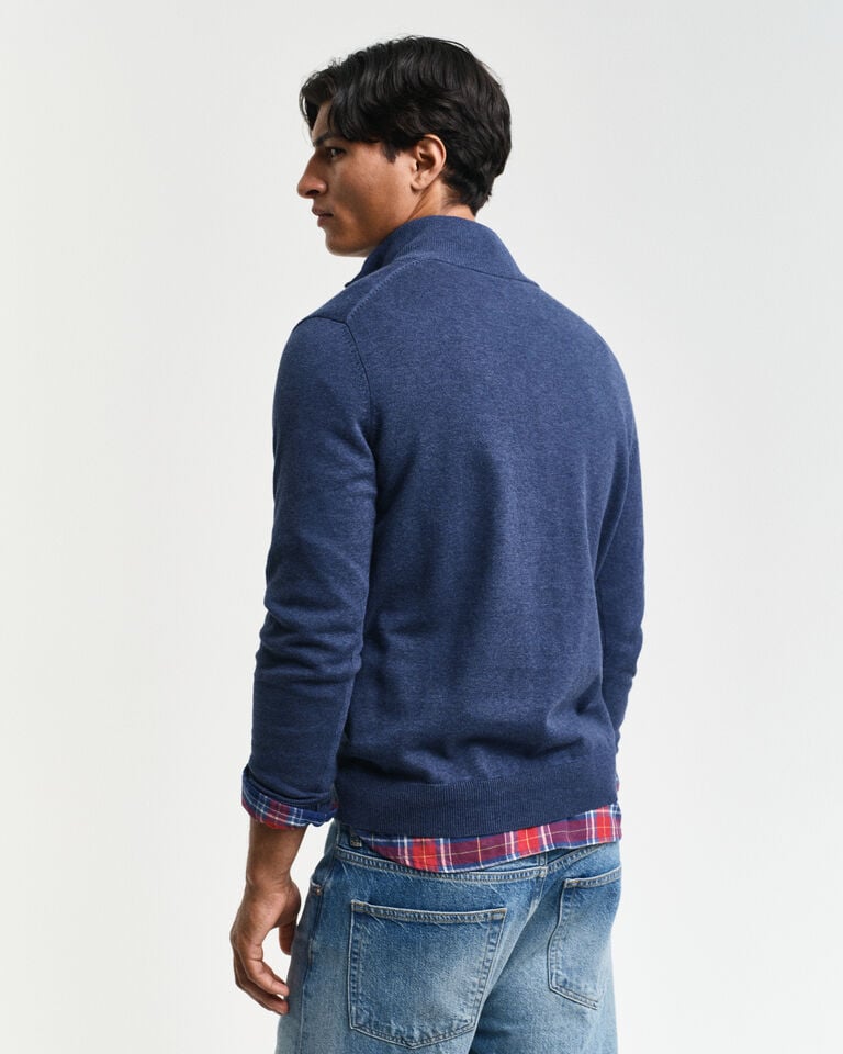 Gant Jersey clásico de algodón con media cremallera Ofertas de temporada