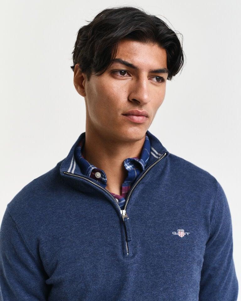 Gant Jersey clásico de algodón con media cremallera Ofertas de temporada