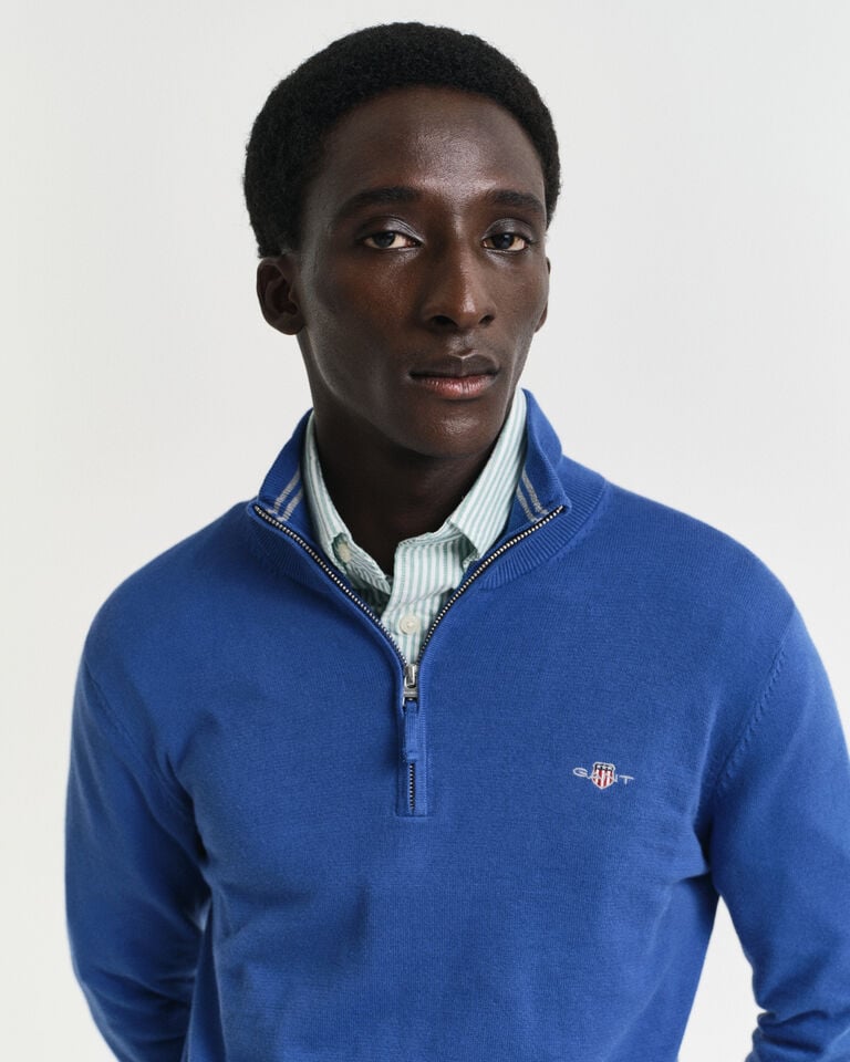 Gant Jersey clásico de algodón con media cremallera Outlet online