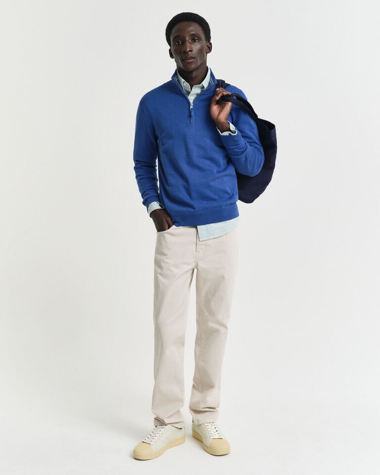 Gant Jersey clásico de algodón con media cremallera Outlet online