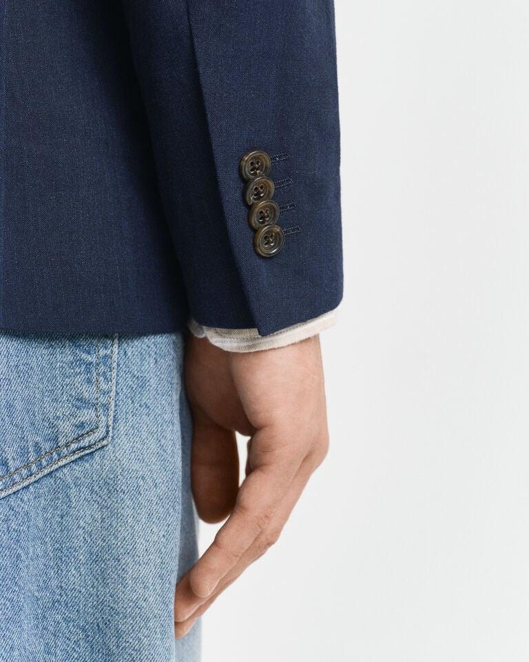 Gant Chaqueta de traje Slim Fit de algodón y lino Solo queda un día