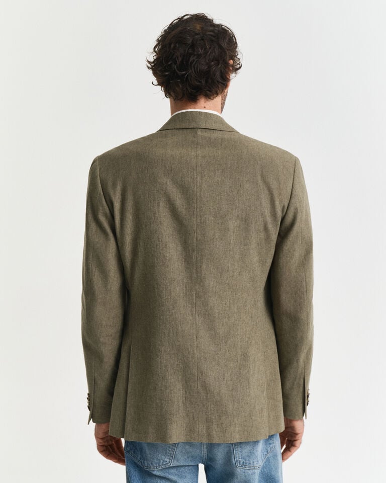 Gant Chaqueta de traje Slim Fit de algodón y lino Superdescuento
