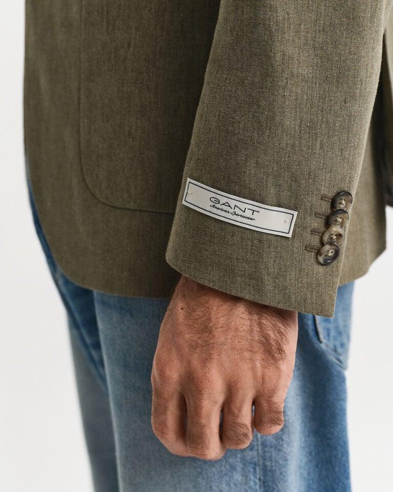 Gant Chaqueta de traje Slim Fit de algodón y lino Superdescuento