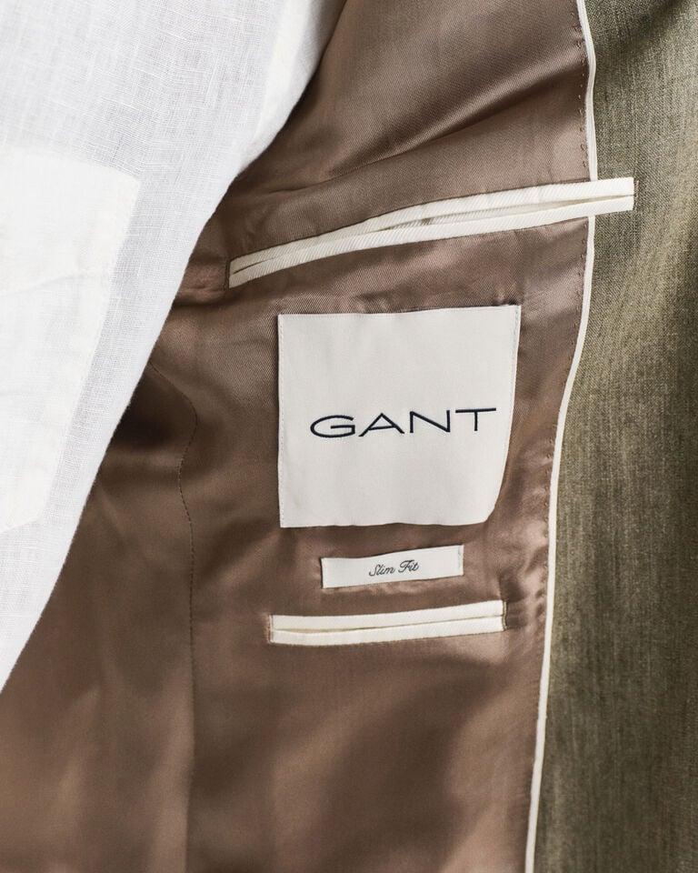 Gant Chaqueta de traje Slim Fit de algodón y lino Superdescuento