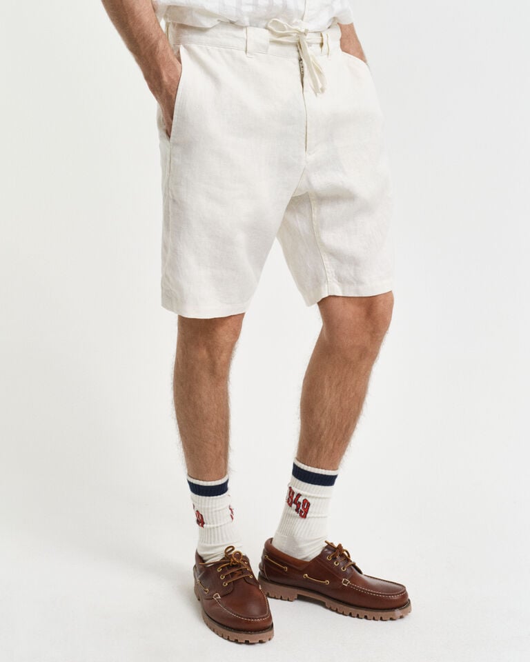 Gant Pantalones cortos Relaxed Fit de lino con cordón ajustable Rebajas top
