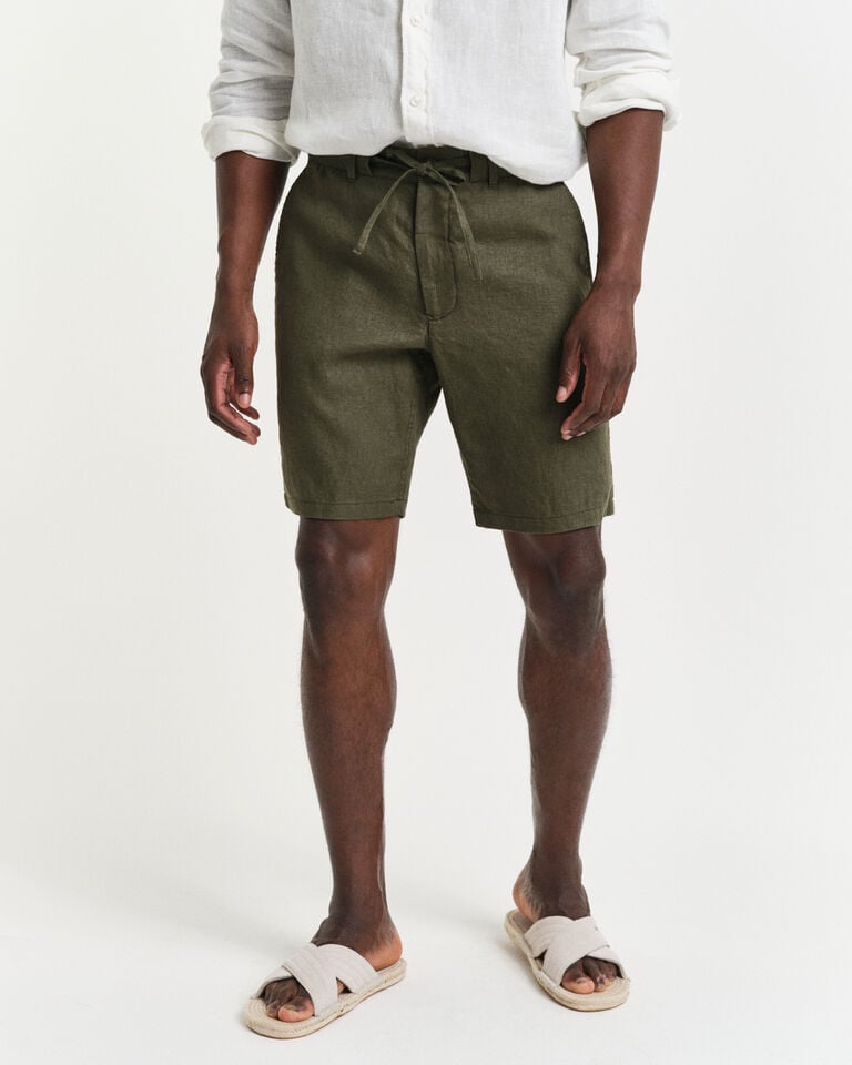 Gant Pantalones cortos Relaxed Fit de lino con cordón ajustable Oferta especial