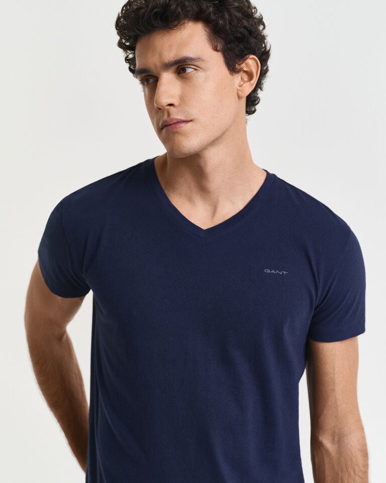 Gant Paquete de dos camisetas de cuello de pico Precios de Black Friday