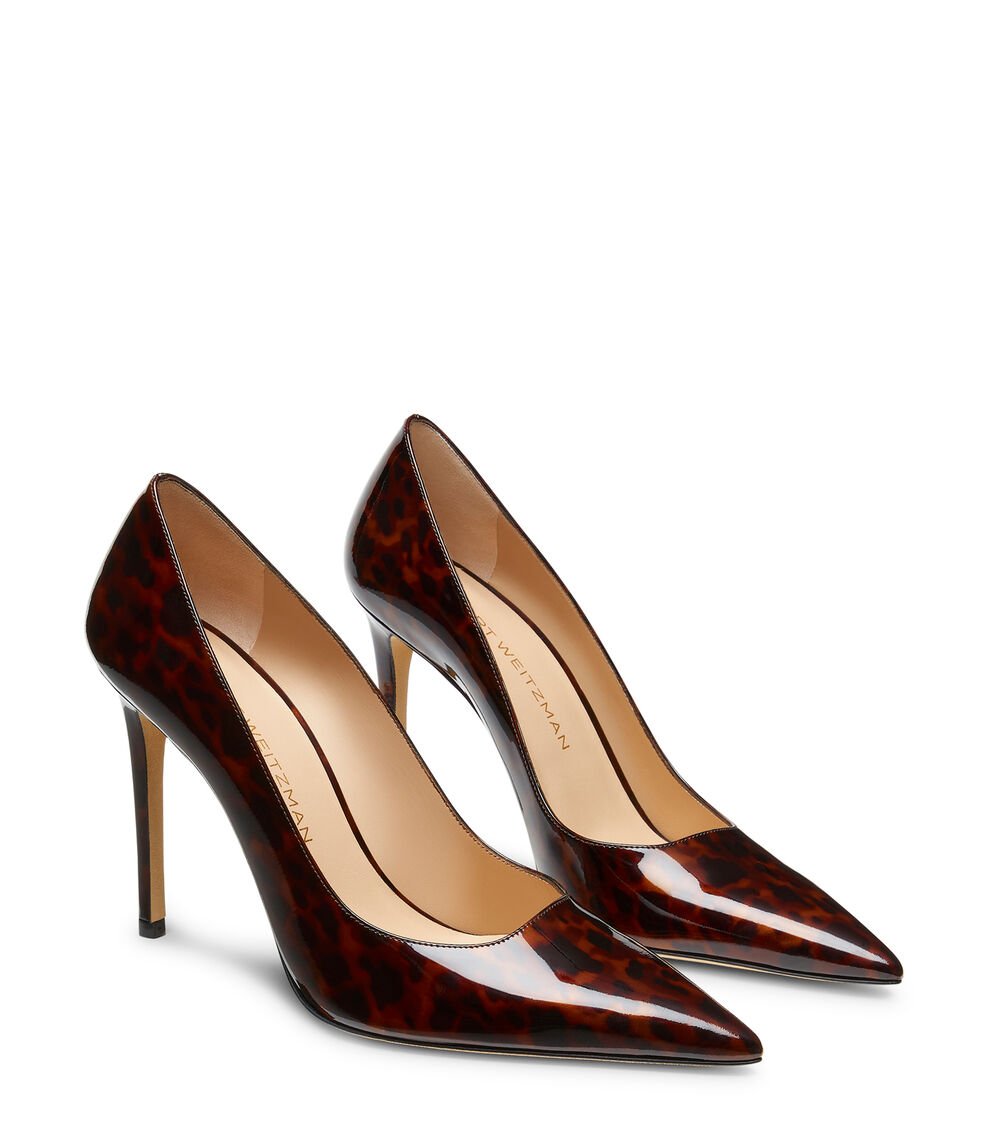 Stuart Weitzman STUART POWER 100 PUMP en MARRÓN OSCURO de Mujer | Stuart Weitzman® Envío internacional gratuito