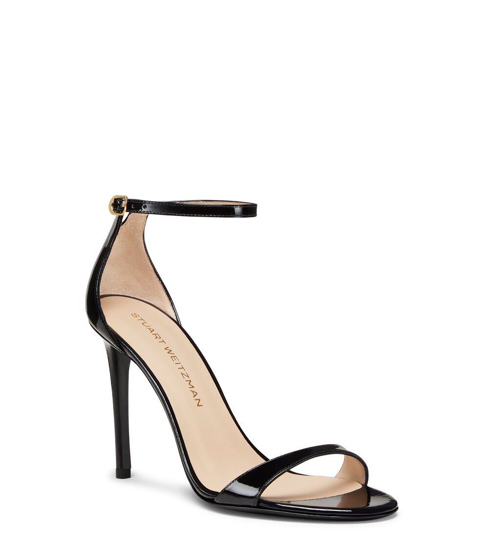 Stuart Weitzman NUDIST II 100 SANDAL en NEGRO de Mujer | Stuart Weitzman® Tienda de fábrica