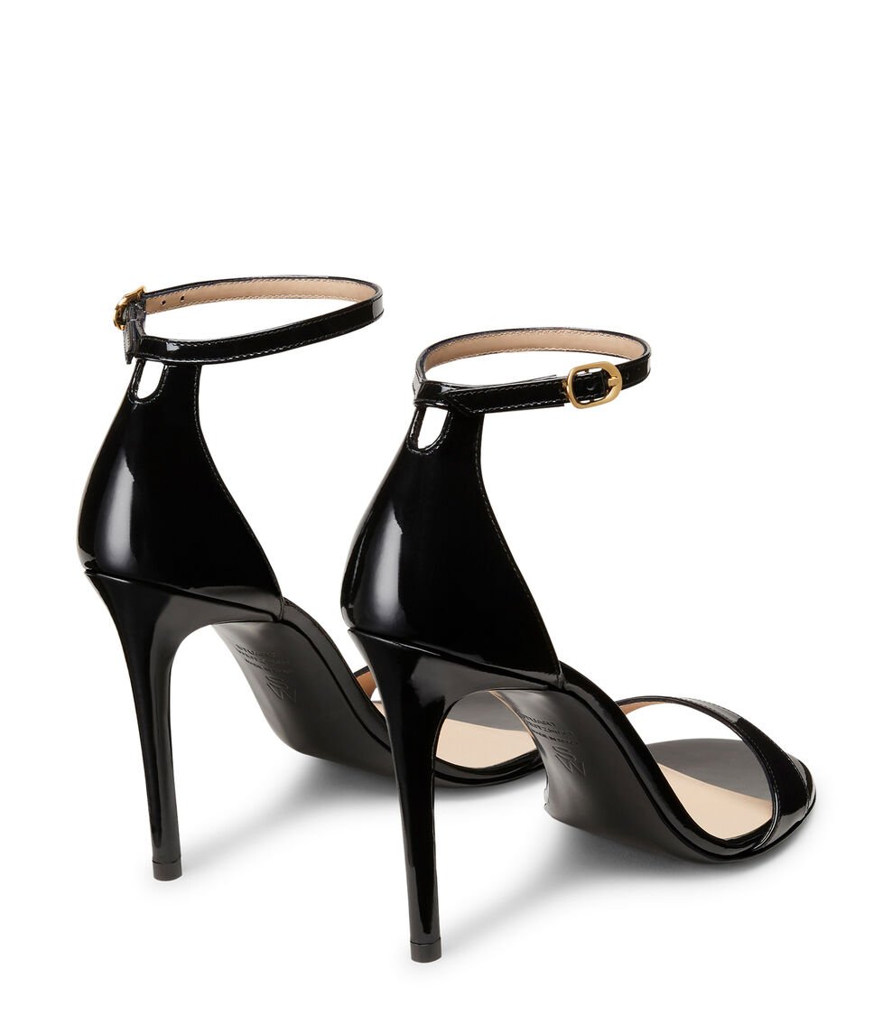 Stuart Weitzman NUDIST II 100 SANDAL en NEGRO de Mujer | Stuart Weitzman® Tienda de fábrica