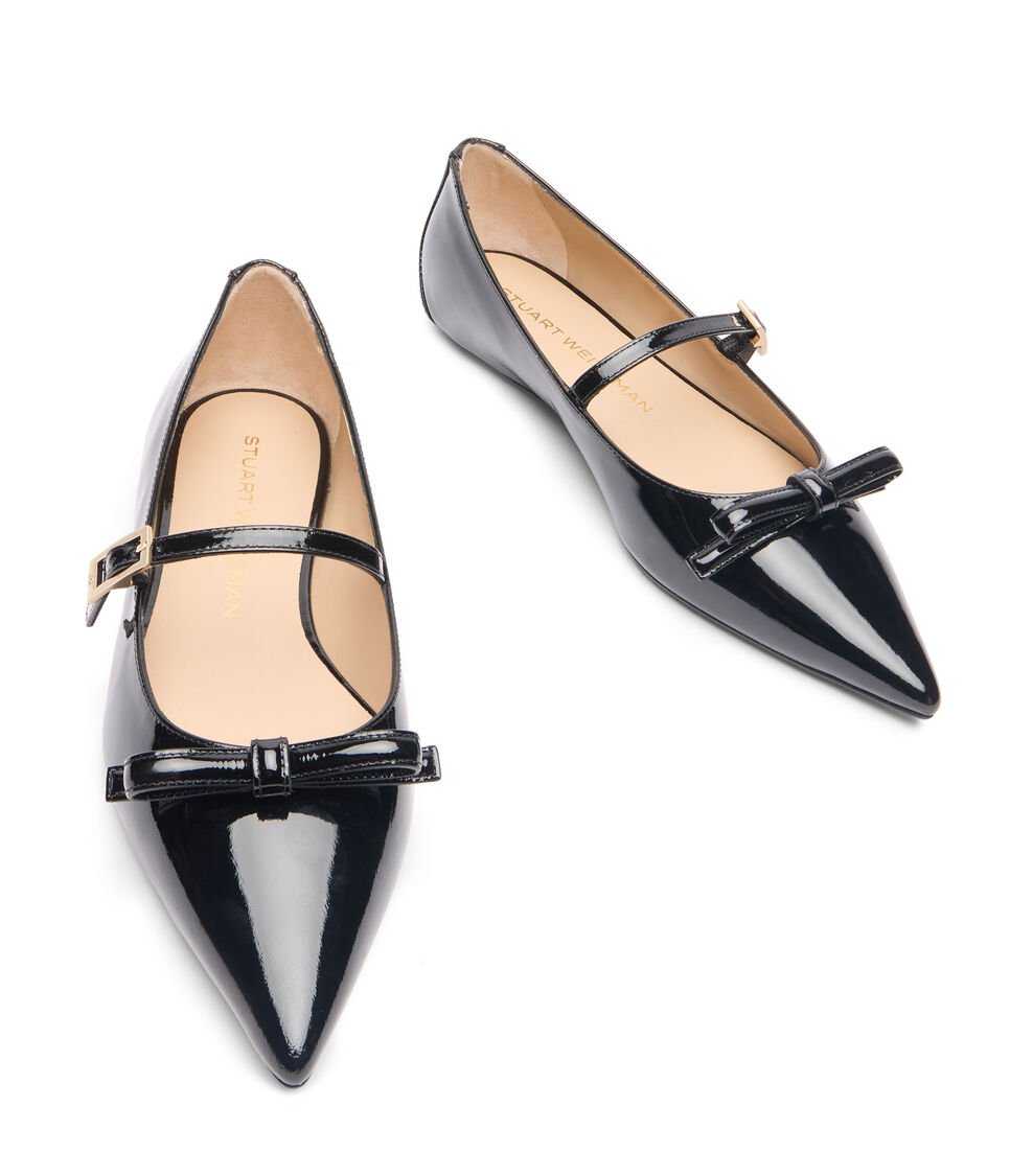 Stuart Weitzman STUART FELICITY MARY JANE FLAT en NEGRO de Mujer | Stuart Weitzman® Limitado a 3 días