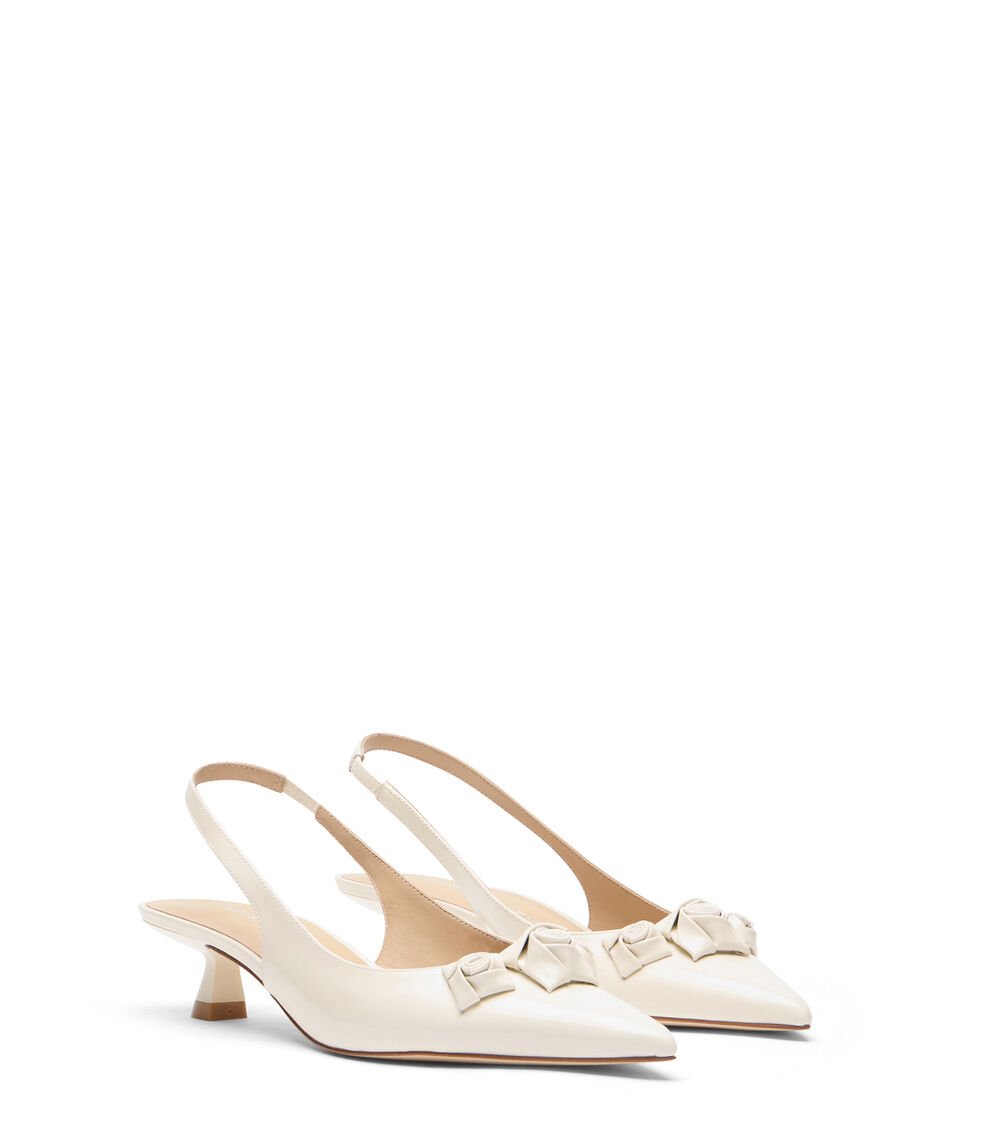 Stuart Weitzman ROSIE 35 SLINGBACK en CREMA de Mujer | Stuart Weitzman® Libre de impuestos