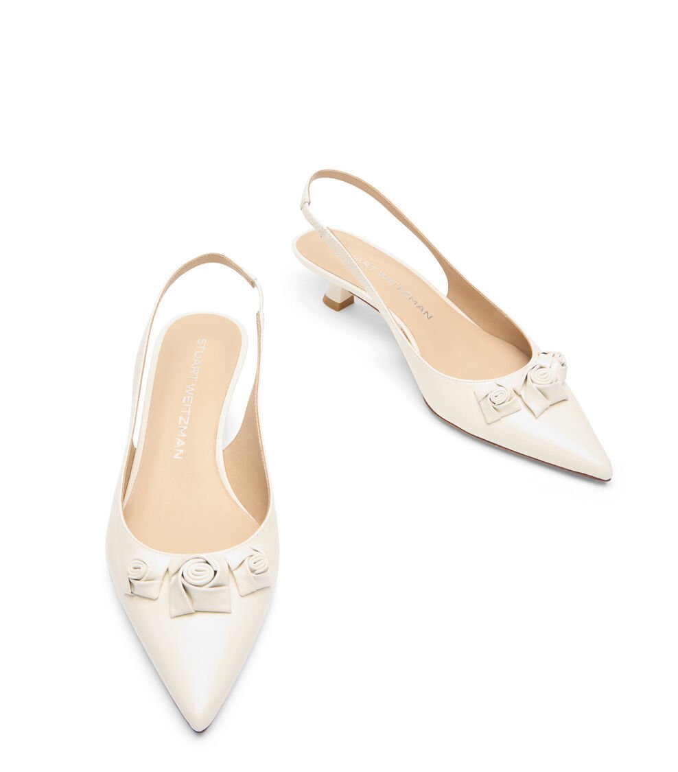 Stuart Weitzman ROSIE 35 SLINGBACK en CREMA de Mujer | Stuart Weitzman® Libre de impuestos