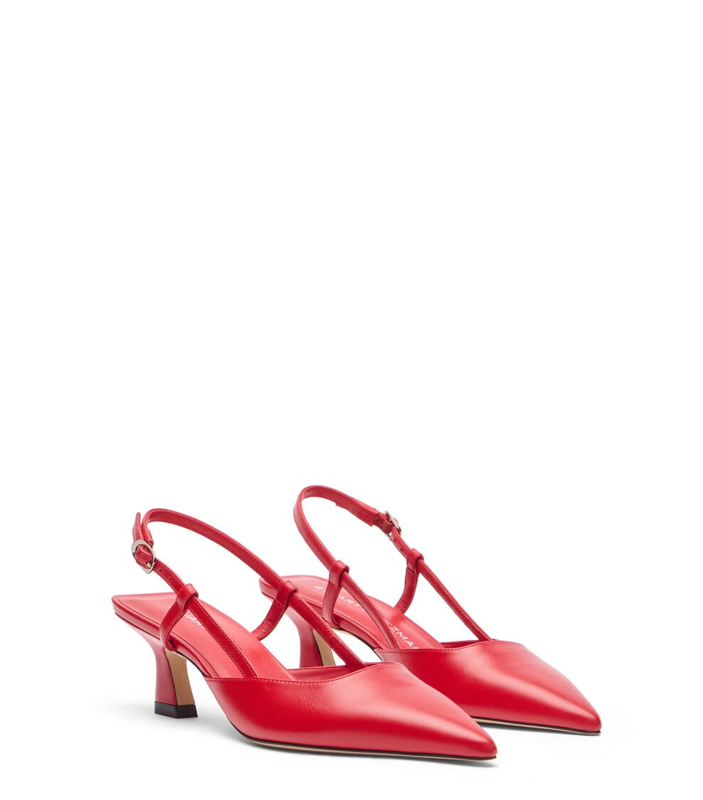 Stuart Weitzman VINNIE 50 SLINGBACK en CEREZA de Mujer | Stuart Weitzman® Descuentos del mes
