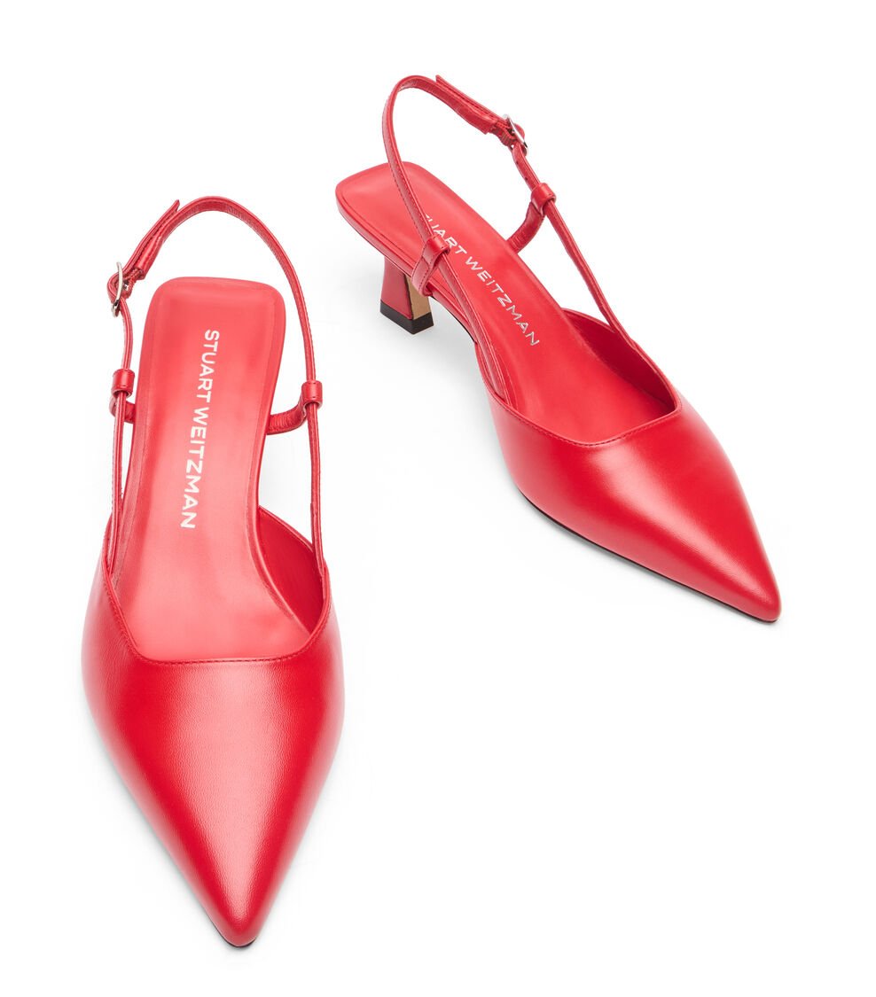 Stuart Weitzman VINNIE 50 SLINGBACK en CEREZA de Mujer | Stuart Weitzman® Descuentos del mes