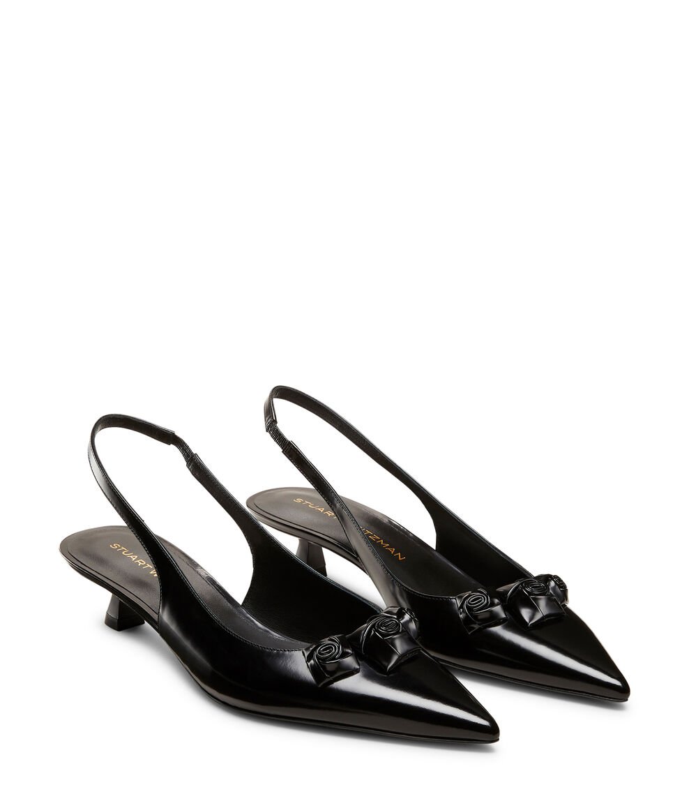 Stuart Weitzman ROSIE 35 SLINGBACK en NEGRO de Mujer | Stuart Weitzman® Descuento por venta flash