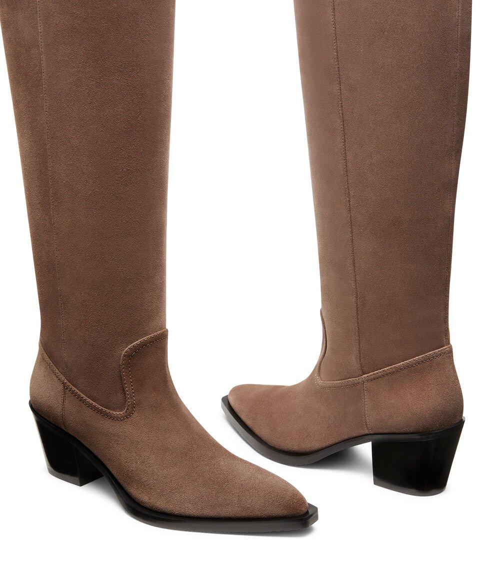 Stuart Weitzman TATE BOOT en TAUPE/NEGRO de Mujer | Stuart Weitzman® Outlet
