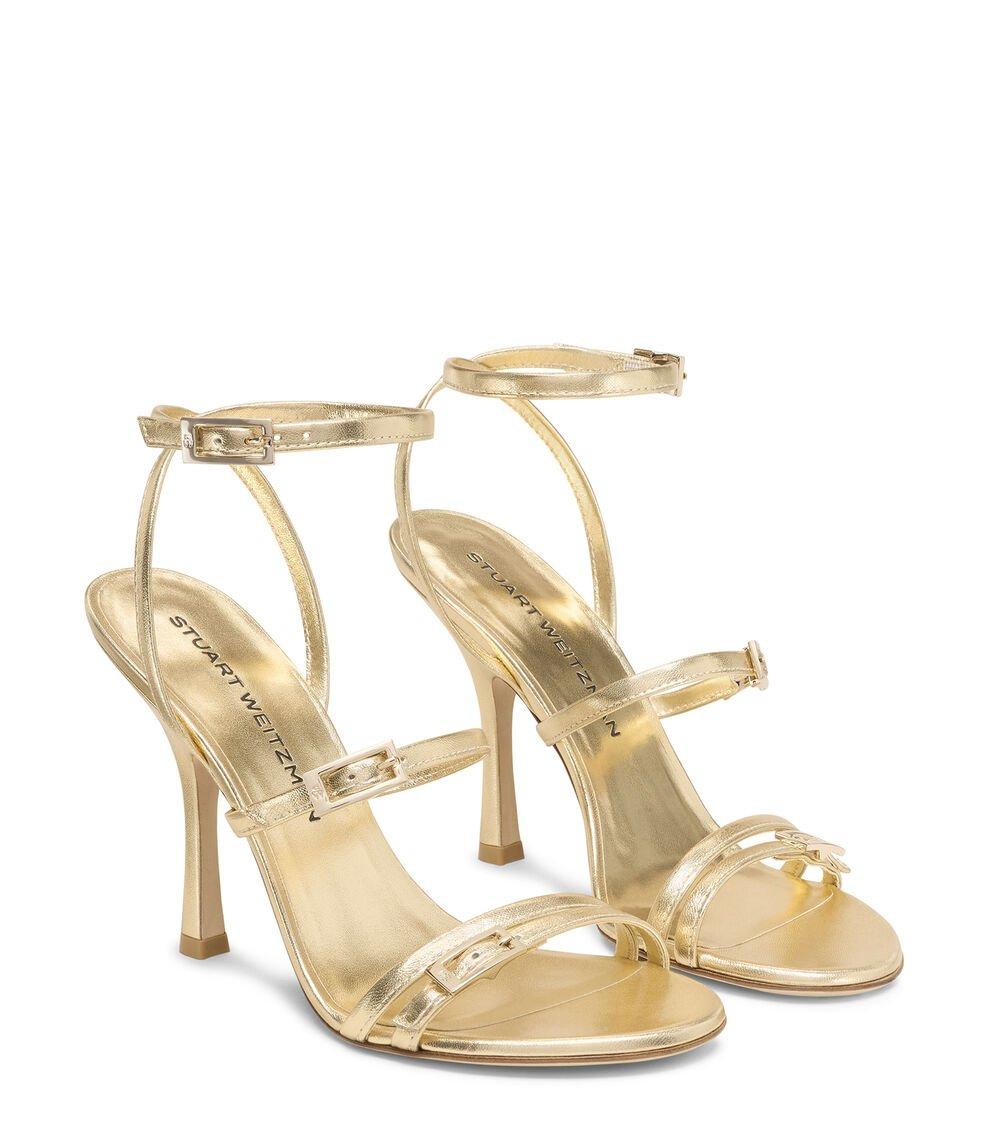 Stuart Weitzman GEORGIE 100 en GOLDEN de Mujer | Stuart Weitzman® Oferta especial